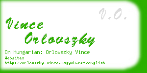 vince orlovszky business card